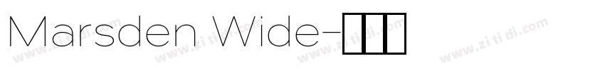 Marsden Wide字体转换